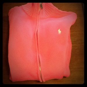 Womens XL Polo Sweater worn only twice. Pink!